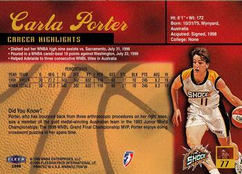 1999 Ultra WNBA #77 Carla Porter Back