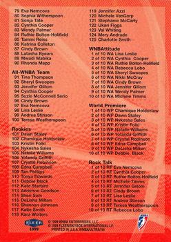 1999 Ultra WNBA #NNO Checklist Back