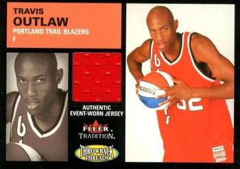 2003-04 Fleer Tradition - Throwback Threads Combo #TTD-TO Travis Outlaw Front