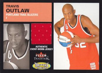2003-04 Fleer Tradition - Throwback Threads Event Worn #TT-TO Travis Outlaw Front