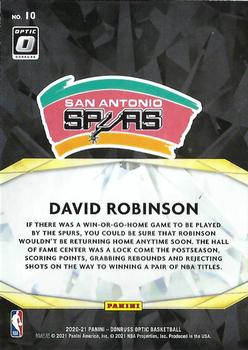 2020-21 Donruss Optic - Winner Stays #10 David Robinson Back