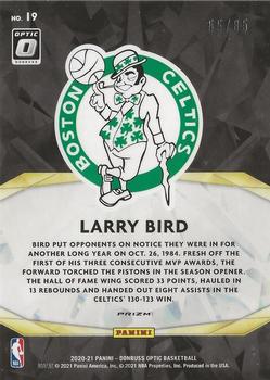 2020-21 Donruss Optic - Winner Stays Blue #19 Larry Bird Back