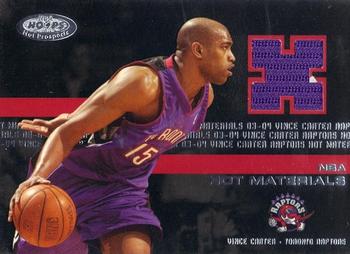 2003-04 Hoops Hot Prospects - Hot Materials #HM-VC Vince Carter Front