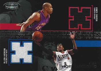 2003-04 Hoops Hot Prospects - Hot Tandems #VC-AI Vince Carter / Allen Iverson Front