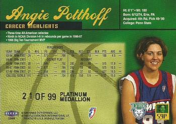 1999 Ultra WNBA - Platinum Medallion #59 Angie Potthoff Back