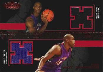 2003-04 Hoops Hot Prospects - Hot Tandems Red #CB-VC Chris Bosh / Vince Carter Front