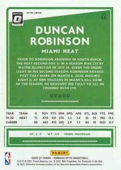 2020-21 Donruss Optic - Blue Velocity #48 Duncan Robinson Back