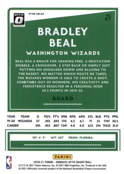 2020-21 Donruss Optic - Blue Velocity #87 Bradley Beal Back