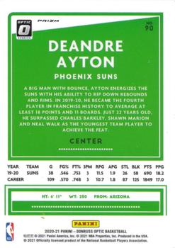 2020-21 Donruss Optic - Blue Velocity #90 Deandre Ayton Back