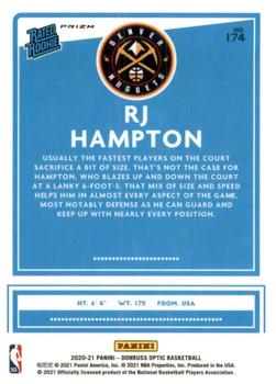 2020-21 Donruss Optic - Blue Velocity #174 RJ Hampton Back