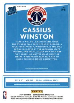 2020-21 Donruss Optic - Blue Velocity #198 Cassius Winston Back