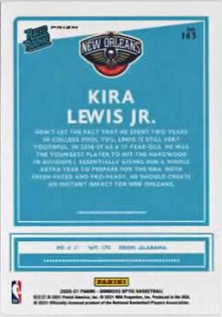 2020-21 Donruss Optic - Fanatics #163 Kira Lewis Jr. Back