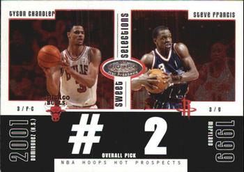 2003-04 Hoops Hot Prospects - Sweet Selections #6 SS Tyson Chandler / Steve Francis Front
