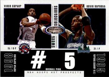 2003-04 Hoops Hot Prospects - Sweet Selections #7 SS Vince Carter / Kevin Garnett Front