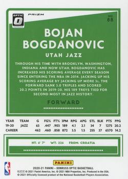 2020-21 Donruss Optic - Holo #88 Bojan Bogdanovic Back