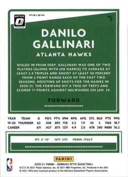 2020-21 Donruss Optic - Purple #7 Danilo Gallinari Back