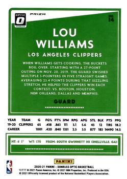 2020-21 Donruss Optic - Purple #14 Lou Williams Back