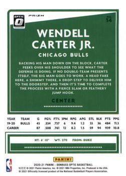 2020-21 Donruss Optic - Purple #34 Wendell Carter Jr. Back