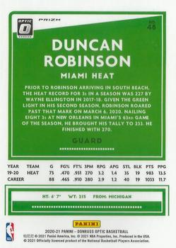 2020-21 Donruss Optic - Purple #48 Duncan Robinson Back