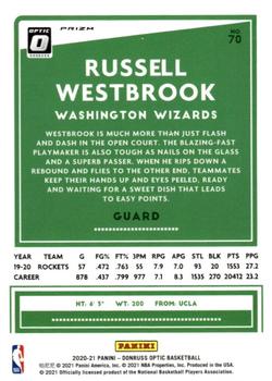 2020-21 Donruss Optic - Purple #70 Russell Westbrook Back