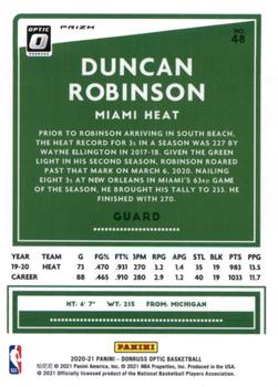 2020-21 Donruss Optic - Purple Shock #48 Duncan Robinson Back