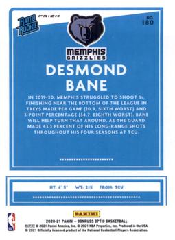 2020-21 Donruss Optic - Purple Shock #180 Desmond Bane Back