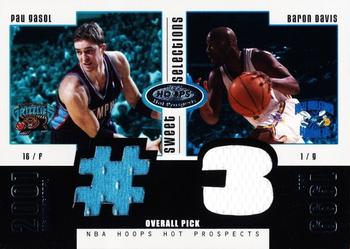 2003-04 Hoops Hot Prospects - Sweet Selections Game-Used Jerseys #SS-PG/BD Pau Gasol / Baron Davis Front