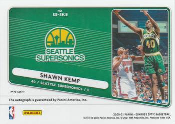 2020-21 Donruss Optic - Signature Series Green Wave #SS-SKE Shawn Kemp Back