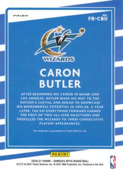2020-21 Donruss Optic - Fast Break Signatures #FB-CBU Caron Butler Back