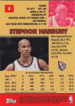 1999-00 Bowman's Best #5 Stephon Marbury Back