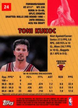 1999-00 Bowman's Best #24 Toni Kukoc Back