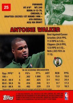 1999-00 Bowman's Best #25 Antoine Walker Back