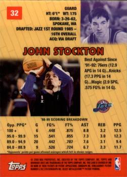 1999-00 Bowman's Best #32 John Stockton Back