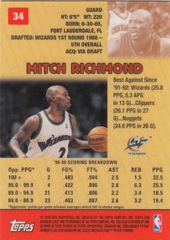 1999-00 Bowman's Best #34 Mitch Richmond Back