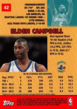 1999-00 Bowman's Best #42 Elden Campbell Back