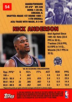 1999-00 Bowman's Best #54 Nick Anderson Back