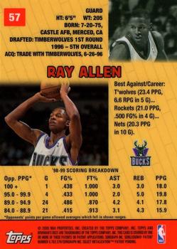 1999-00 Bowman's Best #57 Ray Allen Back