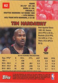 1999-00 Bowman's Best #62 Tim Hardaway Back