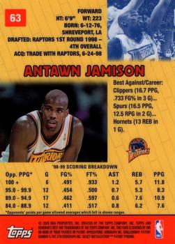 1999-00 Bowman's Best #63 Antawn Jamison Back