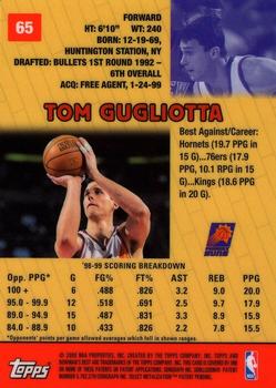 1999-00 Bowman's Best #65 Tom Gugliotta Back
