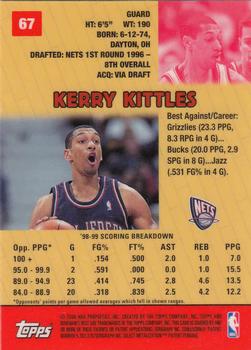 1999-00 Bowman's Best #67 Kerry Kittles Back