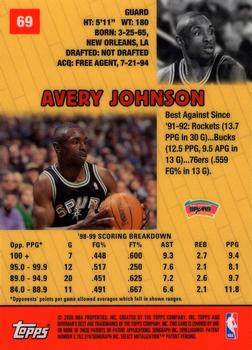 1999-00 Bowman's Best #69 Avery Johnson Back