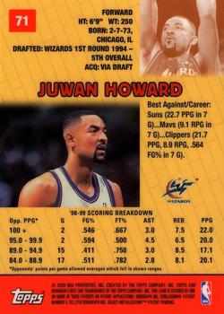 1999-00 Bowman's Best #71 Juwan Howard Back