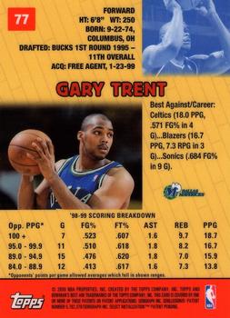 1999-00 Bowman's Best #77 Gary Trent Back