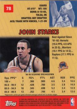 1999-00 Bowman's Best #78 John Starks Back