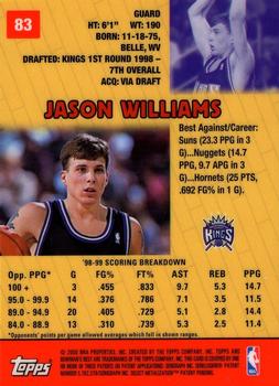 1999-00 Bowman's Best #83 Jason Williams Back