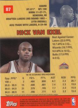 1999-00 Bowman's Best #87 Nick Van Exel Back