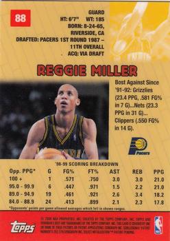 1999-00 Bowman's Best #88 Reggie Miller Back