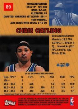1999-00 Bowman's Best #89 Chris Gatling Back