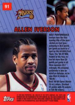 1999-00 Bowman's Best #91 Allen Iverson Back